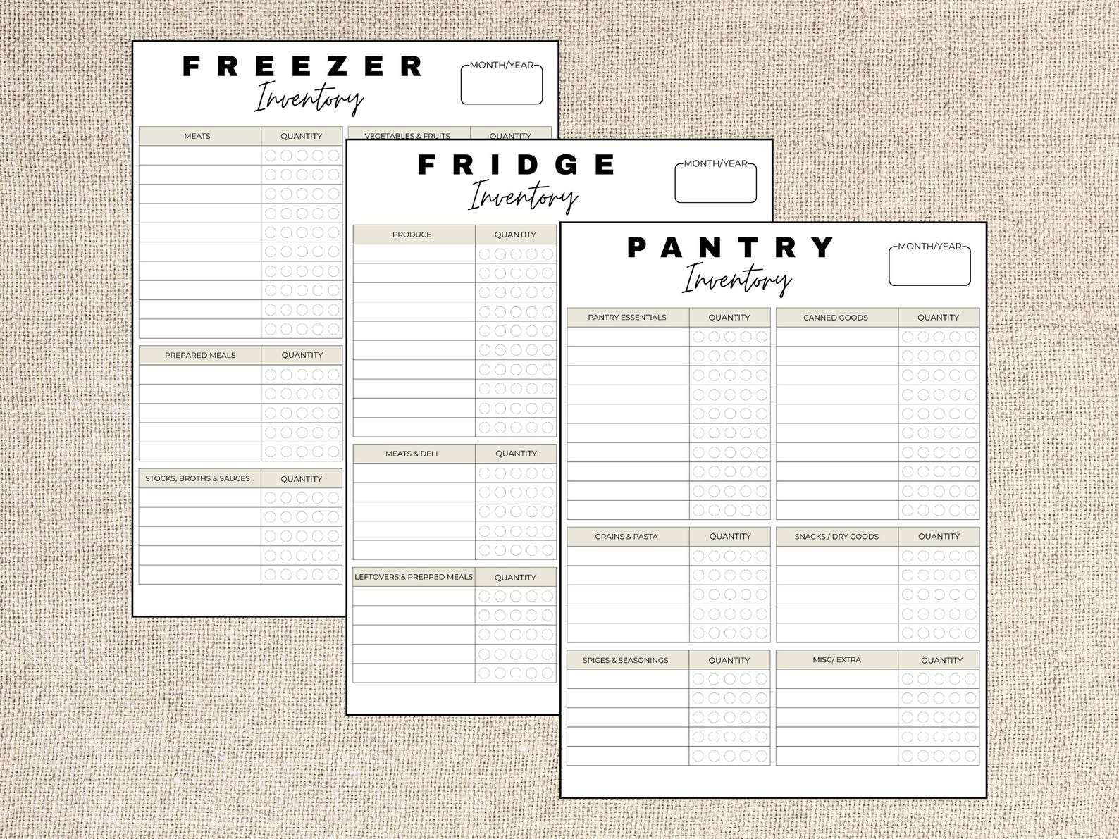 Pantry Fridge Freezer Inventory Checklist Printable | Kitchen ...