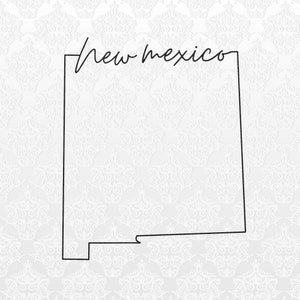 Archivos digitales con el contorno del estado de Nuevo México / PNG, SVG, JPEG / Compatible con Cricut y Silhouette / Camisetas, tazas, bolsos