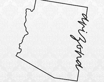 Archivos digitales del estado de Arizona / PNG, SVG, JPEG / Compatibles con Cricut y Silhouette / Camisetas, tazas y bolsas