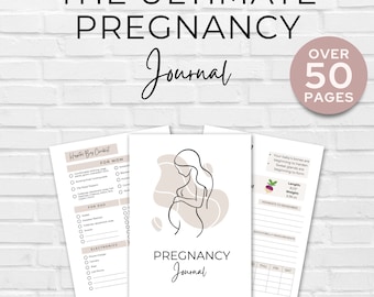 The Ultimate Pregnancy Journal PDF | 50+ Pages | Printable Baby & Mom Planner | Instant Digital Download