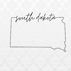 South Dakota Umriss Digitale Dateien | PNG, SVG, JPEG | Cricut & Silhouette bereit | T-Shirts, Tassen, Taschen