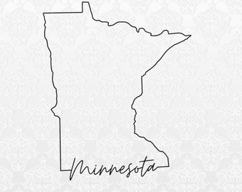 Archivos digitales del estado de Minnesota / PNG, SVG, JPEG / Compatibles con Cricut y Silhouette / Camisetas, tazas y bolsas