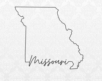 Archivos digitales del estado de Missouri / PNG, SVG, JPEG / Compatibles con Cricut y Silhouette / Camisetas, tazas y bolsas
