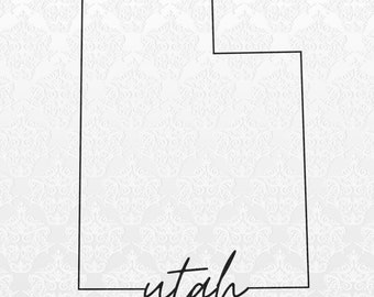 Archivos digitales del estado de Utah / PNG, SVG, JPEG / Compatibles con Cricut y Silhouette / Camisetas, tazas y bolsas