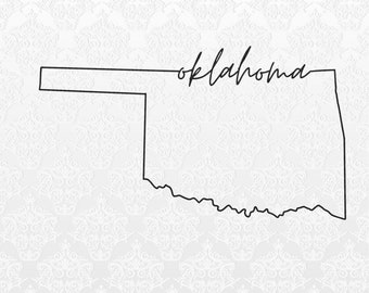 Archivos digitales del estado de Oklahoma / PNG, SVG, JPEG / Compatibles con Cricut y Silhouette / Camisetas, tazas y bolsas
