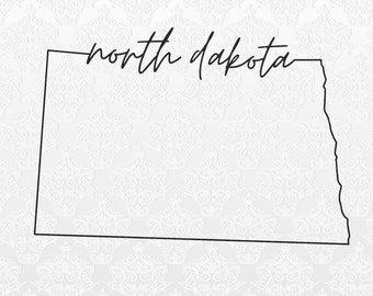 Archivos digitales del estado de Dakota del Norte / PNG, SVG, JPEG / Compatibles con Cricut y Silhouette / Camisetas, tazas y bolsas