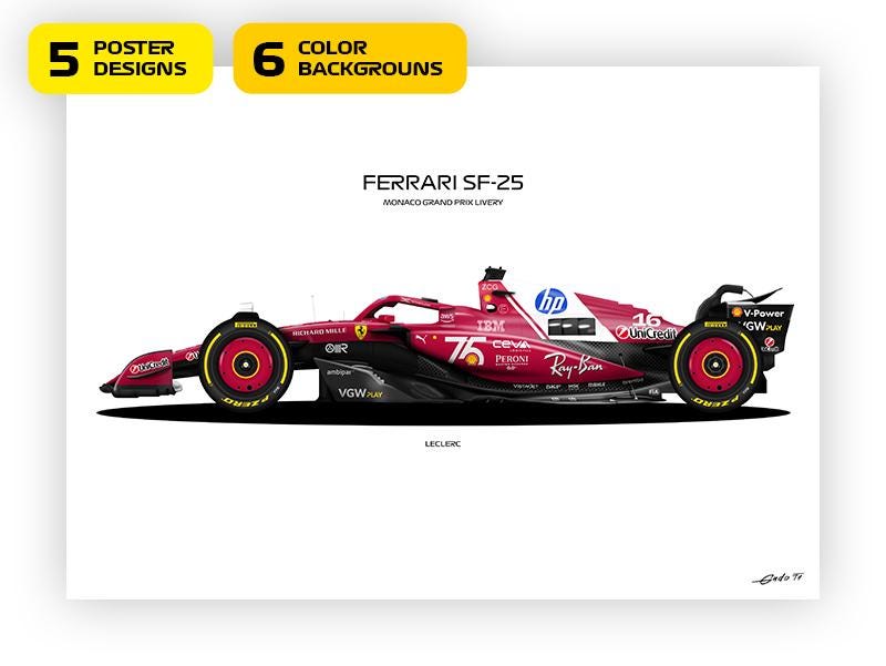 F1 モナコグランプリ フェラーリ 額装ポスター 1998 壁掛け マルボロ il_fullxfull.6939886199_pzfg.jpg