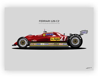 F1 Ferrari 126 C2, Gilles Villeneuve Car, Circuit Zolder