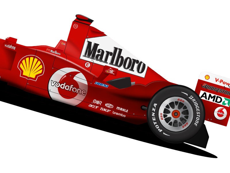 ミハエル・シューマッハ フェラーリ F2004 ポスター：ワールド