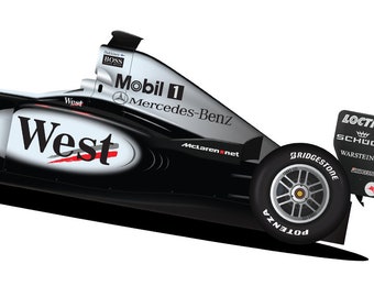 F1 Mclaren MP4-14, Mika Häkkinen Car, World Champion 1999