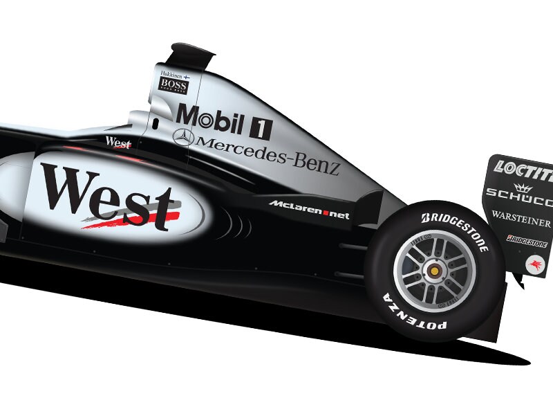 Mika Häkkinen Mclaren MP4-14 Poster: 1999 World Champion, Vector