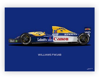 Nigel Mansell Williams FW14B World Champion 1992 Poster - Etsy