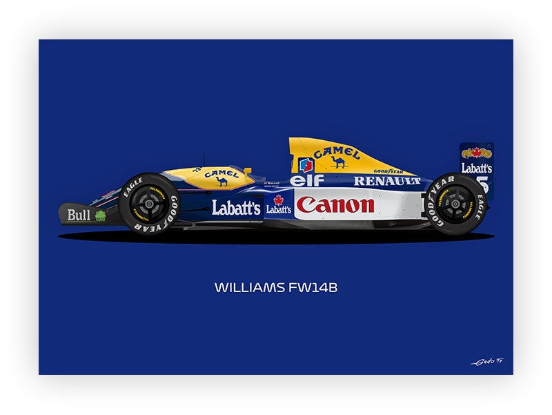 Nigel Mansell Williams FW14B World Champion 1992 Poster - Etsy