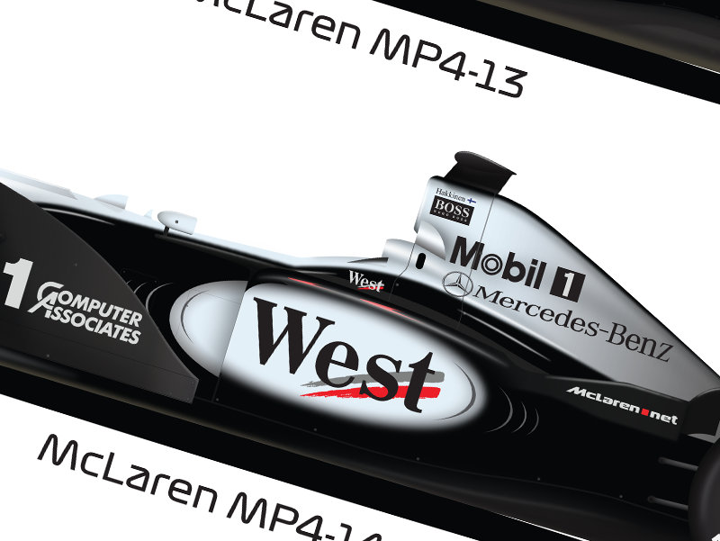 F1 Mclaren MP4-13, MP4-14 Mika Häkkinen World Champion 1998