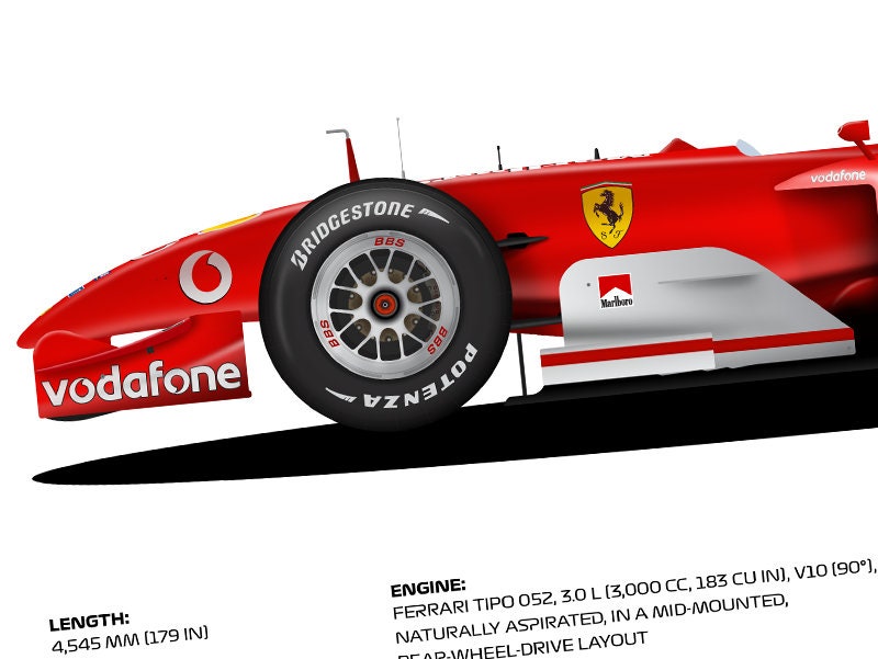 ミハエル・シューマッハ フェラーリ F2003-GA ポスター：ワールド