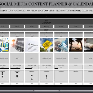Content Planning for Social Media | Google Sheets | Social Media Posting Schedule | TikTok Posting Schedule | Social Media Planner Calendar