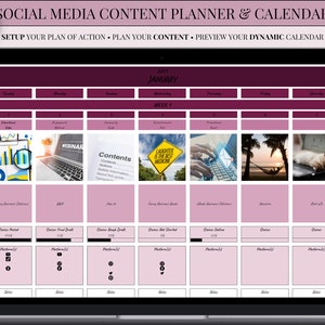 Content Planning for Social Media | Google Sheets | Social Media Posting Schedule | TikTok Posting Schedule | Social Media Planner Calendar