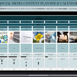 Content Planning for Social Media | Google Sheets | Social Media Posting Schedule | TikTok Posting Schedule | Social Media Planner Calendar