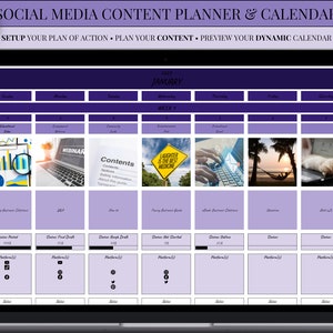 Content Planning for Social Media | Google Sheets | Social Media Posting Schedule | TikTok Posting Schedule | Social Media Planner Calendar