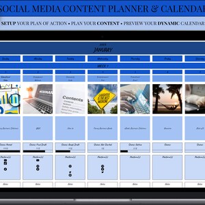 Content Planning for Social Media | Google Sheets | Social Media Posting Schedule | TikTok Posting Schedule | Social Media Planner Calendar