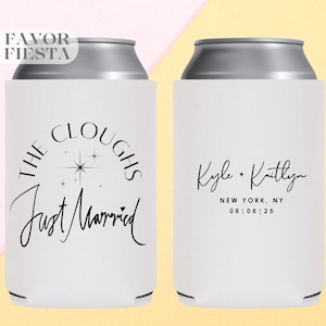Custom Wedding Can Coolers, Custom Bridal Party Favors, Beer Coolers, Soda Coolers, Unique Wedding Gifts, Wedding favors, Minimalistic