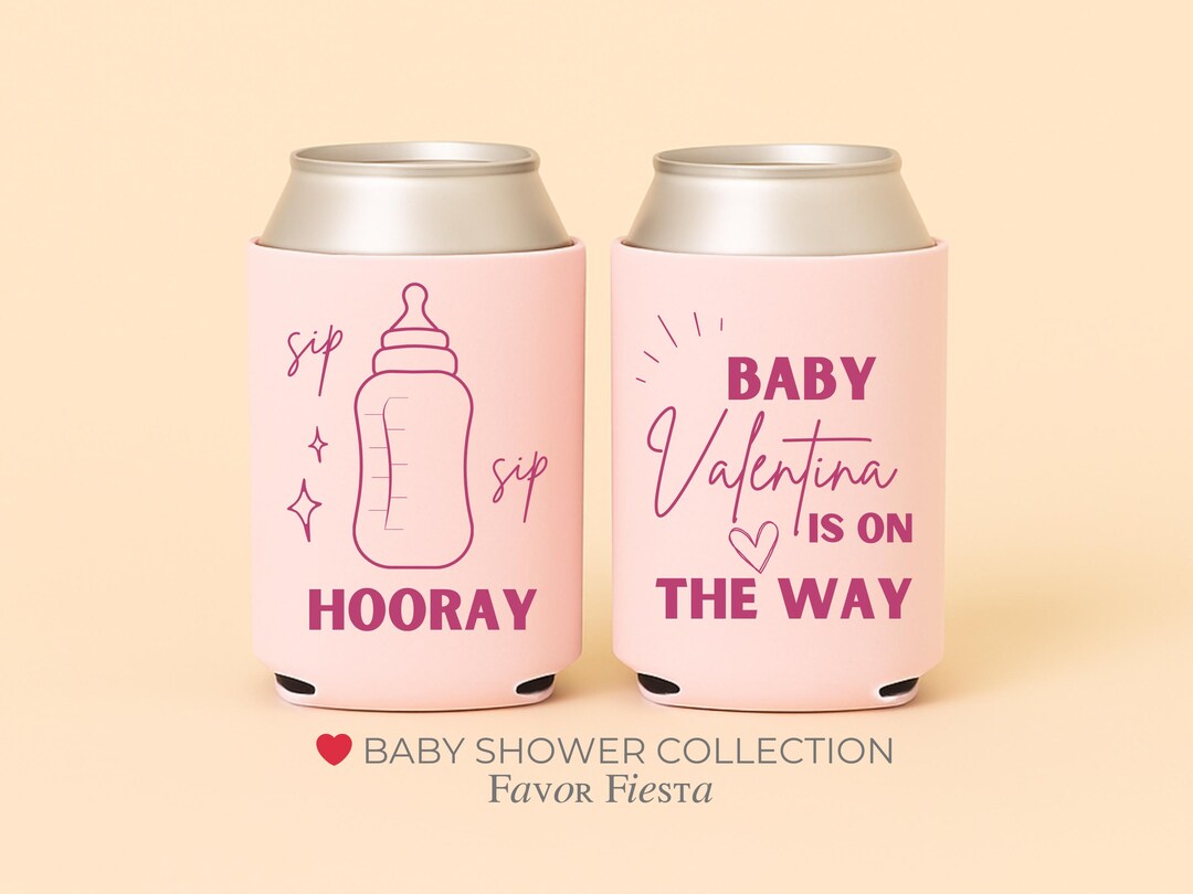 Baby Shower Can Coolers | Personalized Baby is on the Way Drink Cooler ...