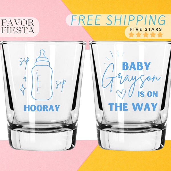 Custom Baby Shower Shot Glasses Customized Baby Shower Favors for Guests in Bulk