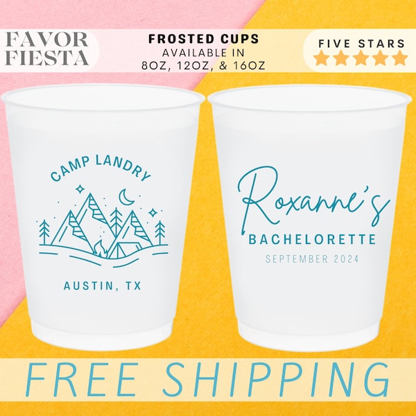 Custom Bachelorette Frosted Cups Camp Bach Personalized Party Favors In Bulk