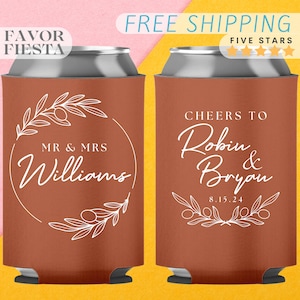 Custom Cheers To Wedding Can Cooler Customizable Beverage Holder for Wedding Favor for guest in bulk