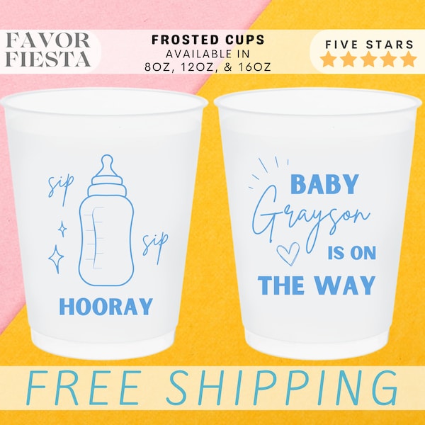Custom Baby Shower Frosted cups Party Favors in Bulk