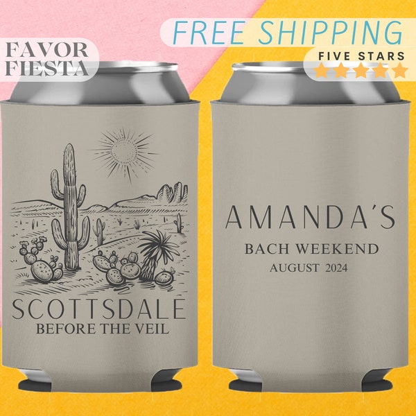 Personalized Scottsdale Before the Veil Bach Party Can Cooler Customizable Beverage Holder for Bach favors