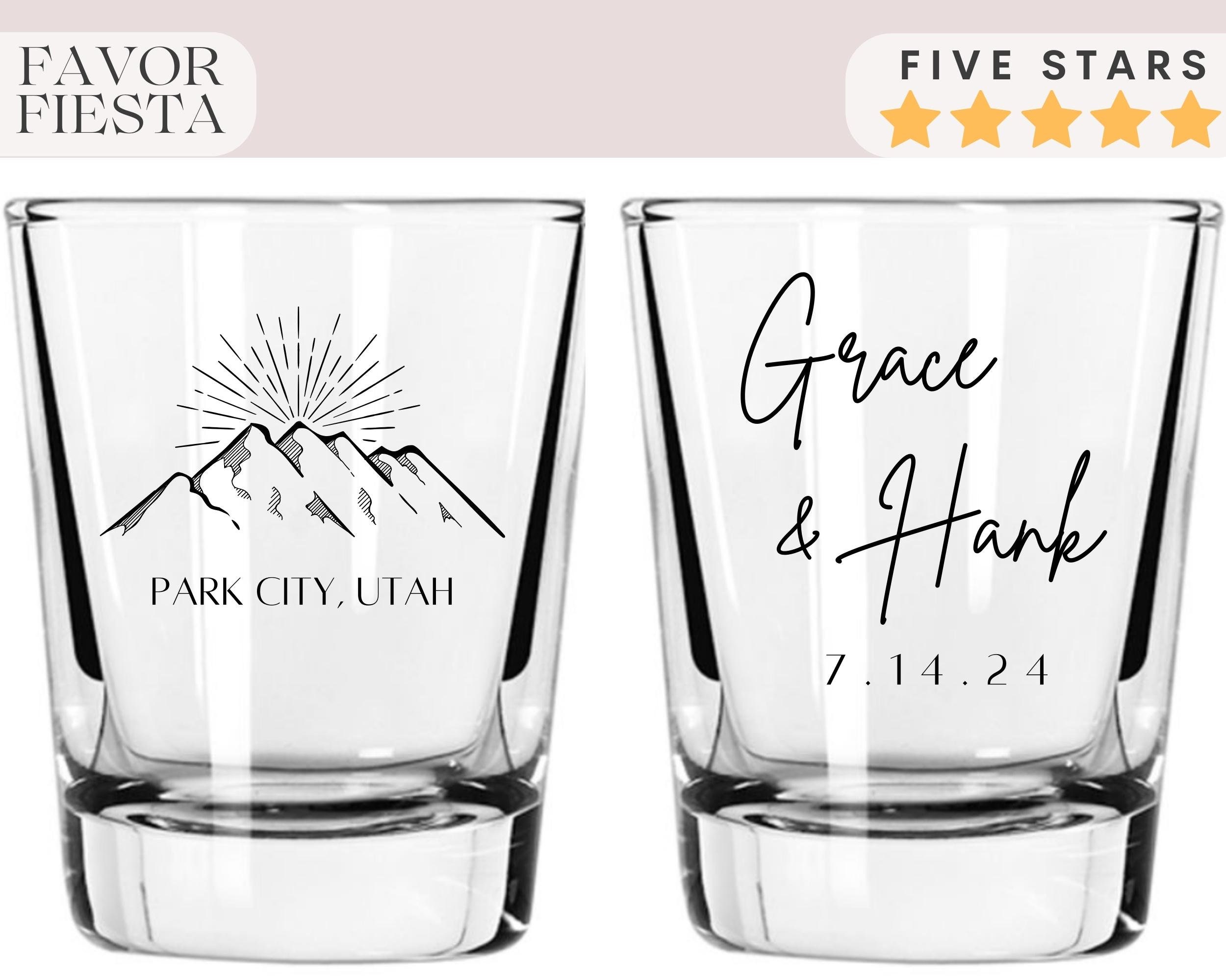 Yeti Mountain Scene Shot Glass