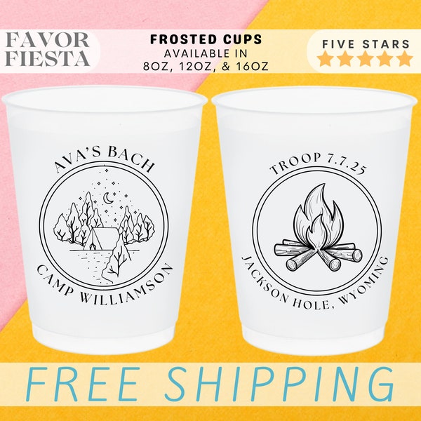 Custom Bachelorette Party Frosted Cups Camping Bach Party Favors In Bulk