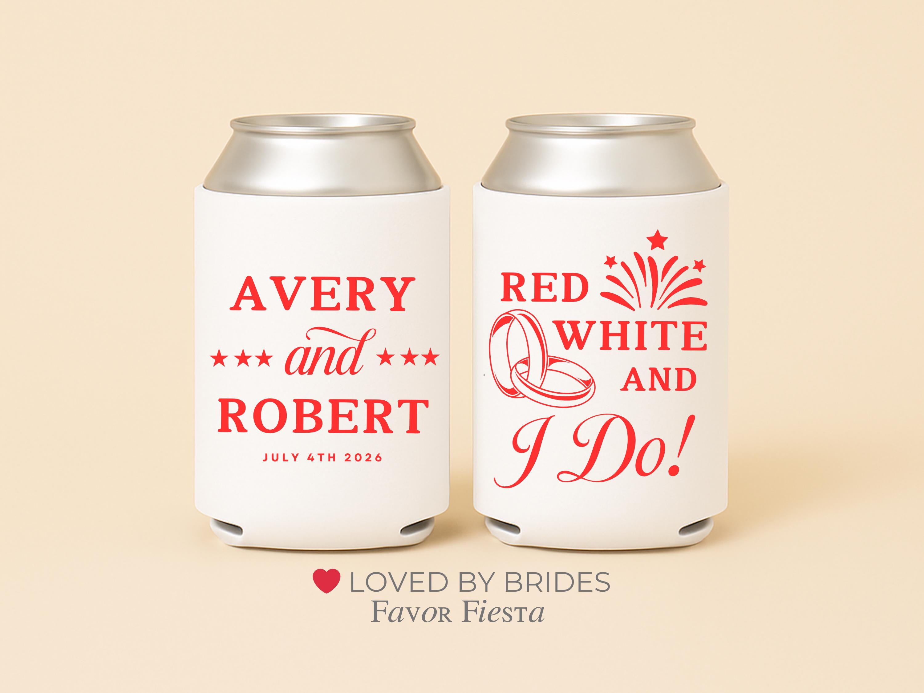 Custom Patriotic Can Coolers