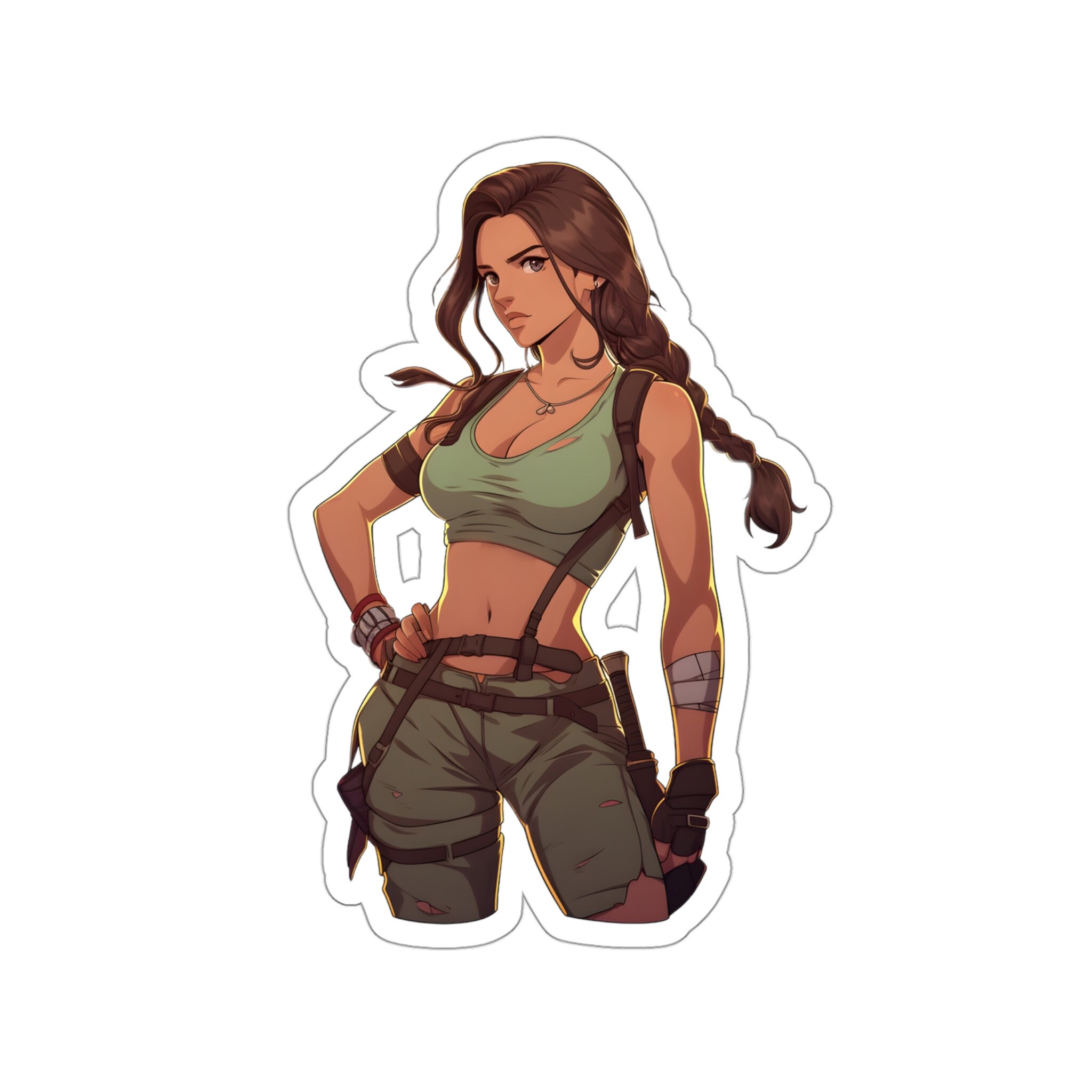 Lara Croft Pose Kiss-cut Stickers Tomb Raider Vinyl Decal - Etsy