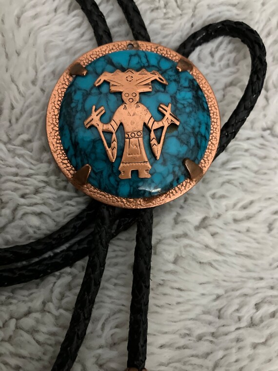 Genuine Copper & Howlite Bolo Tie