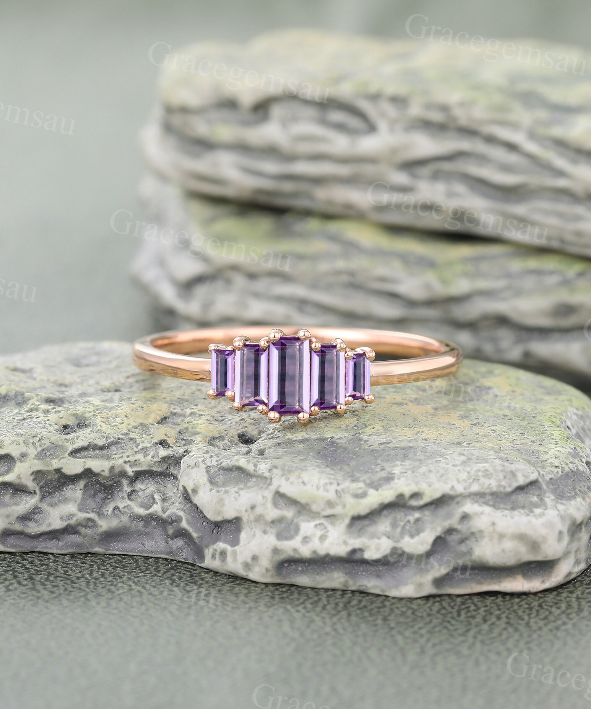 Amethyst Baguette Etsy Australia