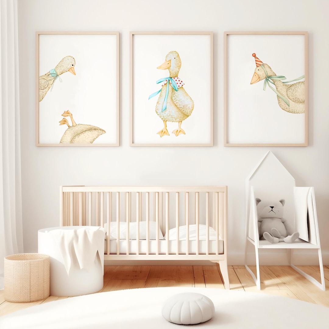 Silly Goose Nursery Prints: Playful Farm Animal Wall Art (digital ...