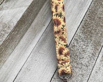 Sunflower Wristlet key chain Gift