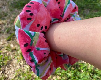 Watermelon Scrunchie Hair Tie Ponytail Holder