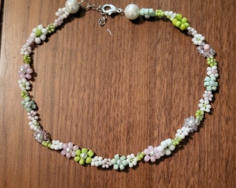 Spring flower necklace