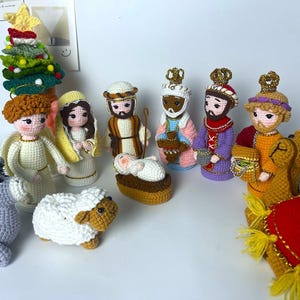 Nativity scene doll, crochet Catholic doll, Jesus Mary Joseph doll, Catholic gift set, Baby Jesus doll, Christmas decoration