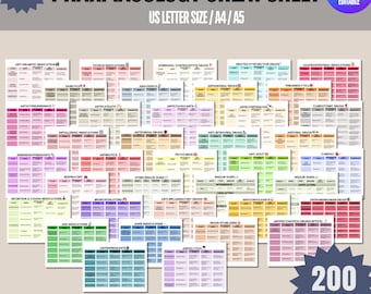 Pharmacology Cheat Sheet Bundle, Nursing Notes Study Guide, Nursing Pharmacology Printable, Nursing Cheat Sheet Bundle, Nursing Study Guide