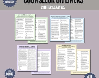Therapy Session Questions Guide Counseling One Liners Mental Health Prompts Cheat Sheet Reflection Questions Therapist Tools PDF
