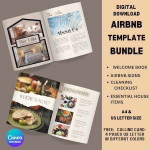 Airbnb Host Bundle, Airbnb Book Template, Airbnb Cleaning Checklist, Airbnb Inventory Checklist, VRBO Host Bundle, Airbnb House Guides