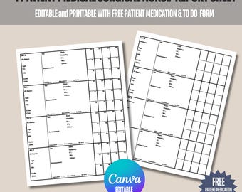 4 patient medical surgical nurse report sheet Nursing Med Surg Report Sheet,Nurse Brain Sheet ICU Nursing Handoff New Grad Rn Report Sheet
