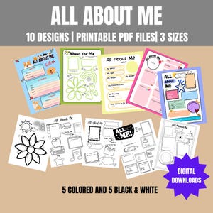 All About Me Printable Activity For Kids, This Is Me Worksheet, Back to School Get to Know Me Classroom Activity, Kids All About Me Sheet