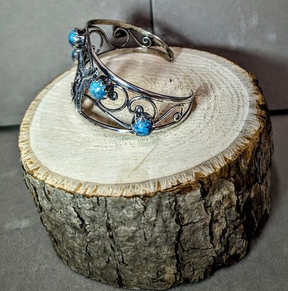 Sterling Silver Turquoise Cuff - image 4
