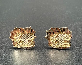 18k Saudi Gold Hello Kitty earrings Female Gold Accessories