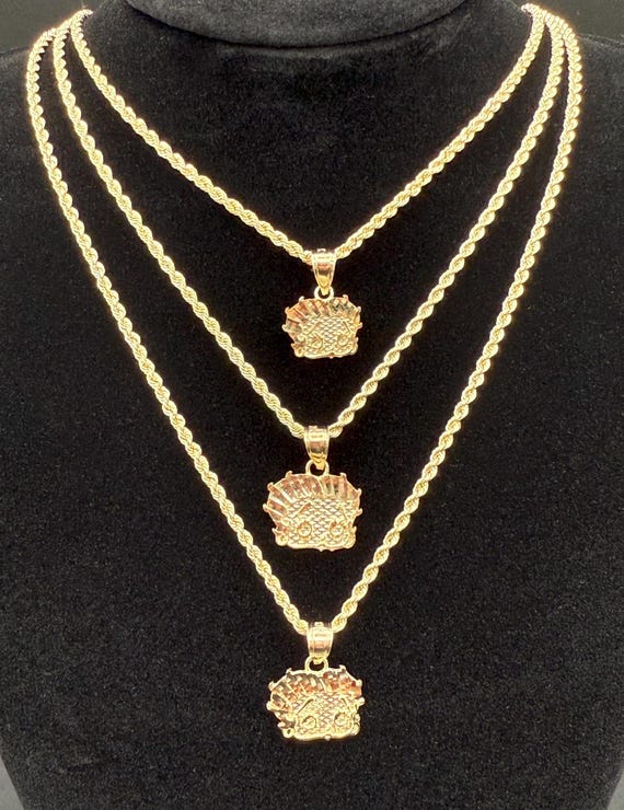 10k Solid Gold Betty Boop Pendant Necklace / Y2K / Betty Boop Sassy Pendant / Gift